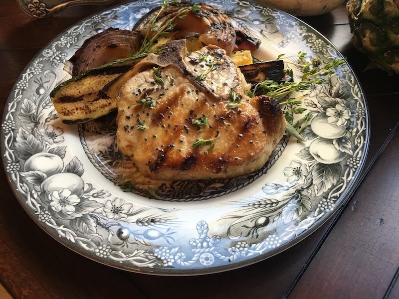 Herb-Rubbed Grilled Pork Chops